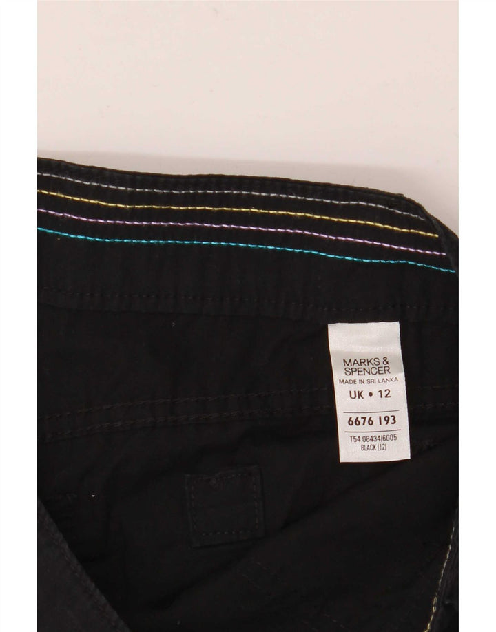 Calça capri feminina Marks & Spencer reta UK 12 médio W32 L20 preta