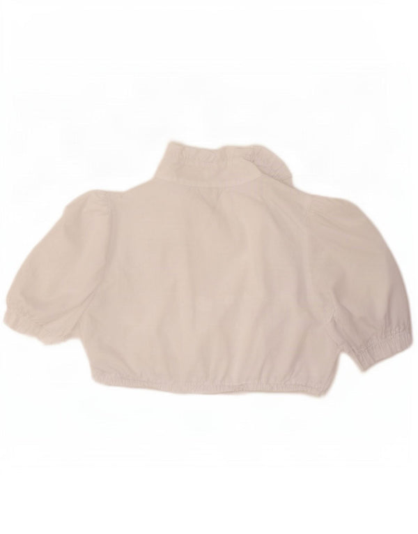 Hess Frackmann Crop Top Feminino IT 44 Médio Poliéster Branco