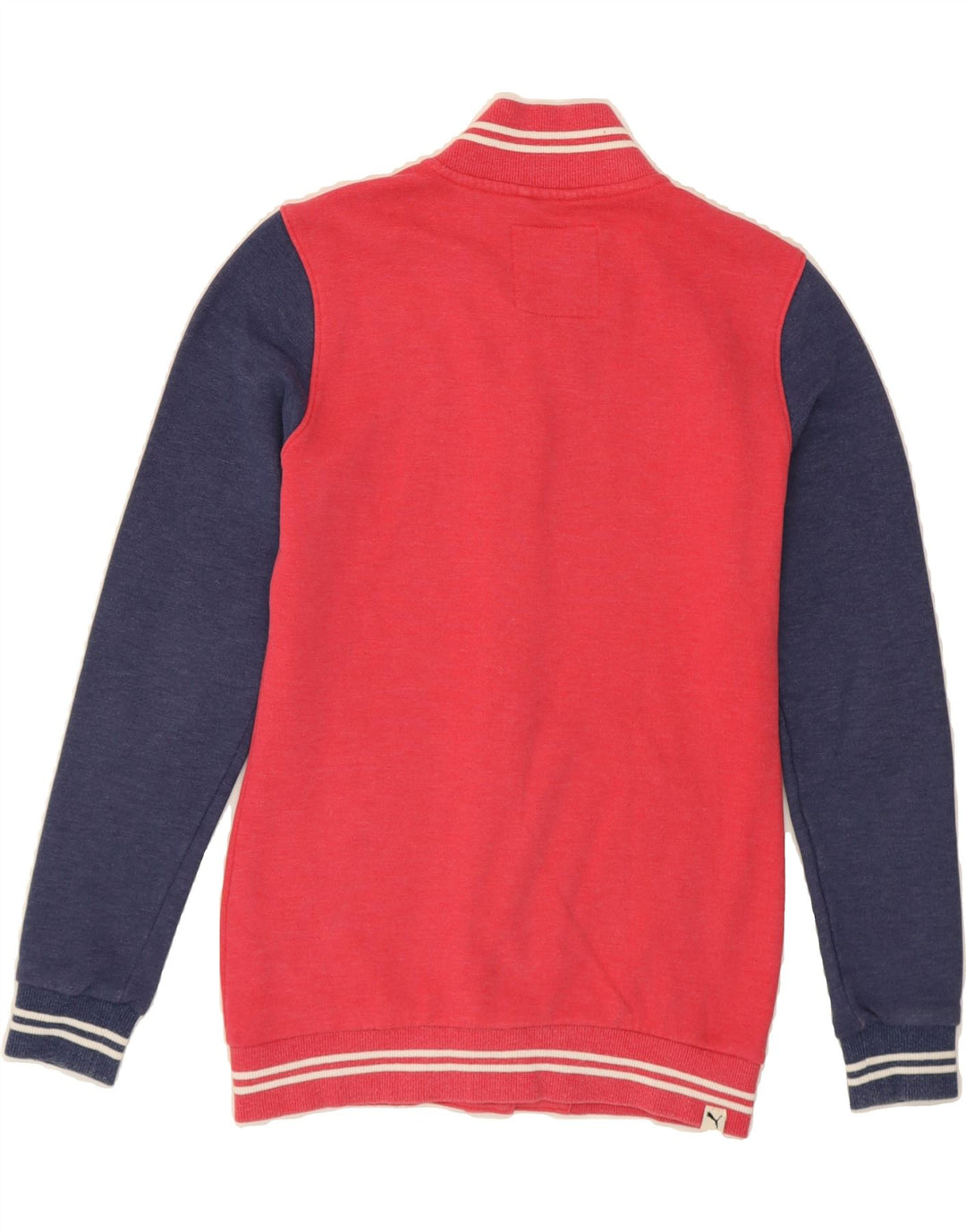 PUMA Womens Varsity Jacket UK 8 Small Red Colourblock Cotton Vintage Puma and Second-Hand Puma from Messina Hembry 
