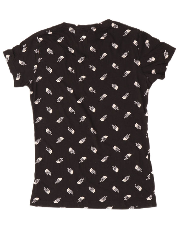 The North Face Womens Graphic T-Shirt Top UK 12 Medium Black Cotton