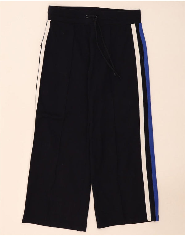 Marks & Spencer Womens Casual Trousers UK 16 Large W32 L27 Navy Blue