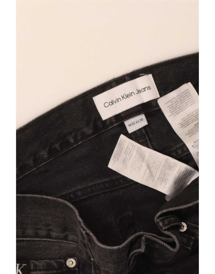 Calça jeans reta masculina Calvin Klein W32 L30 algodão preto