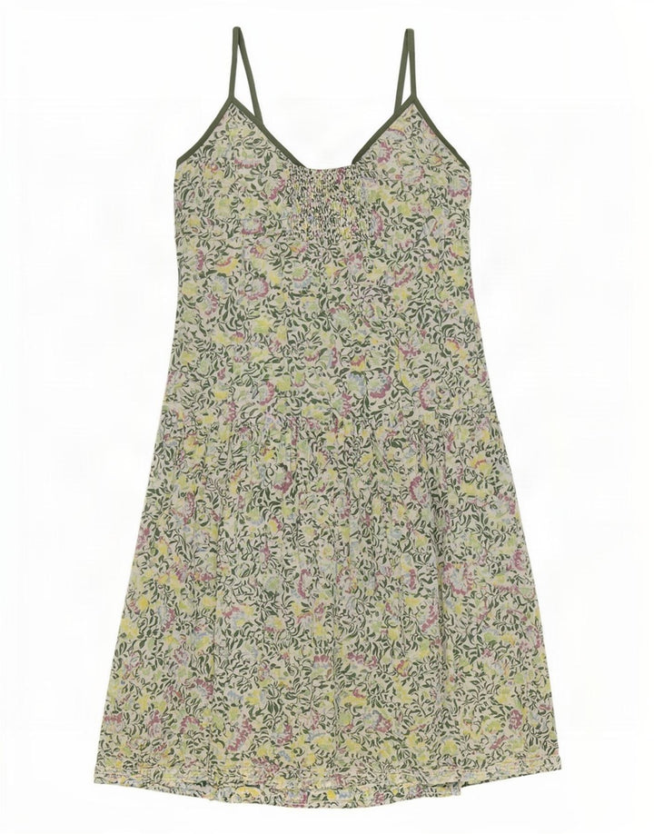 Vestido de verão feminino Fat Face UK 8 pequeno floral verde