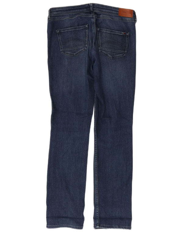 Jeans Tommy Hilfiger feminino cintura média reta W28 L30 algodão azul