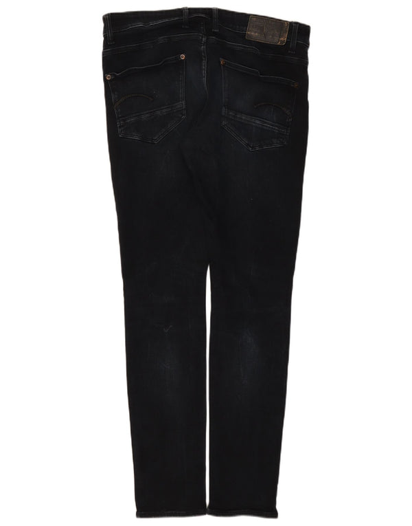 G-Star Masculino Revend Super Slim Jeans W36 L32 Azul Marinho Algodão