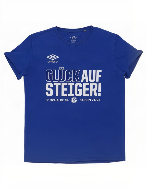 Camiseta masculina gráfica Umbro Top grande algodão azul