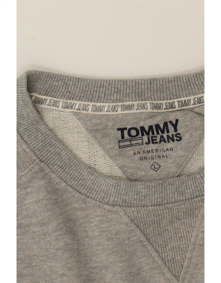 TOMMY HILFIGER Mens Sweatshirt Jumper Large Grey Cotton Vintage Tommy Hilfiger and Second-Hand Tommy Hilfiger from Messina Hembry 