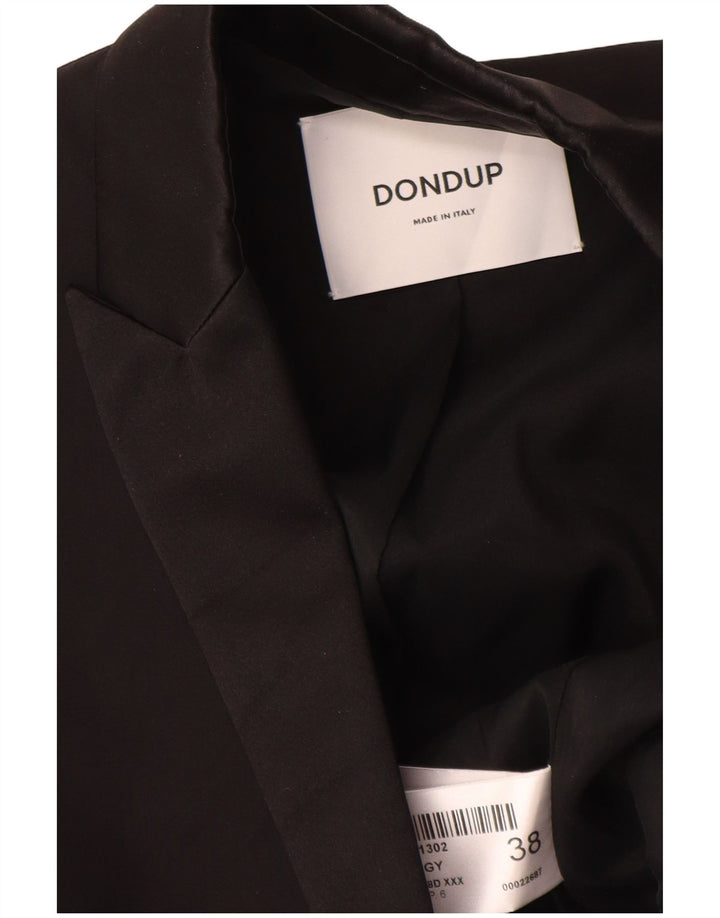 Jaqueta blazer feminina Dondup com 1 botão IT 38 XS algodão preto