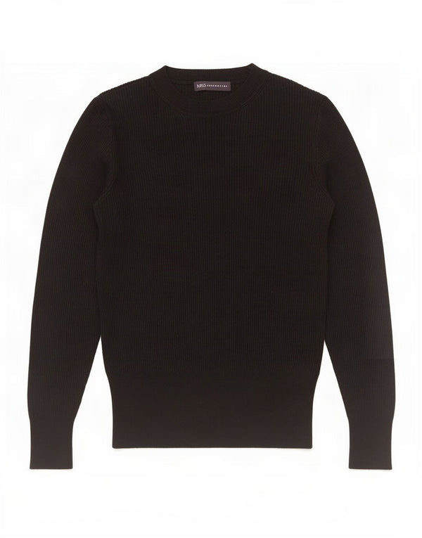 Blusa feminina Marks & Spencer UK 8 pequena viscose preta