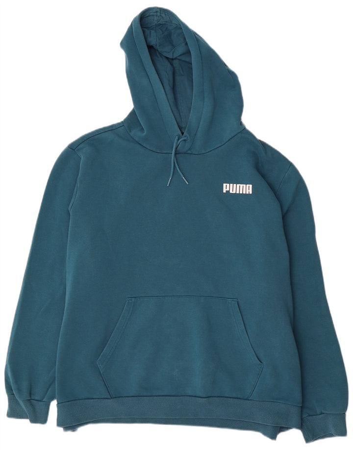 PUMA moletom com capuz masculino 2XL azul poliéster