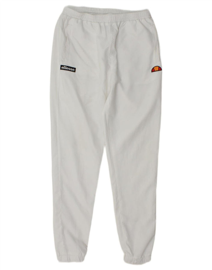 Calça de treino masculina ELLESSE joggers poliéster branco pequeno