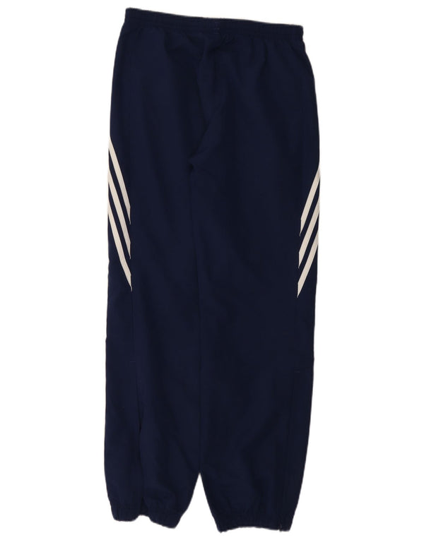 Adidas meninos calças de treino joggers 13-14 anos XL azul marinho poliéster
