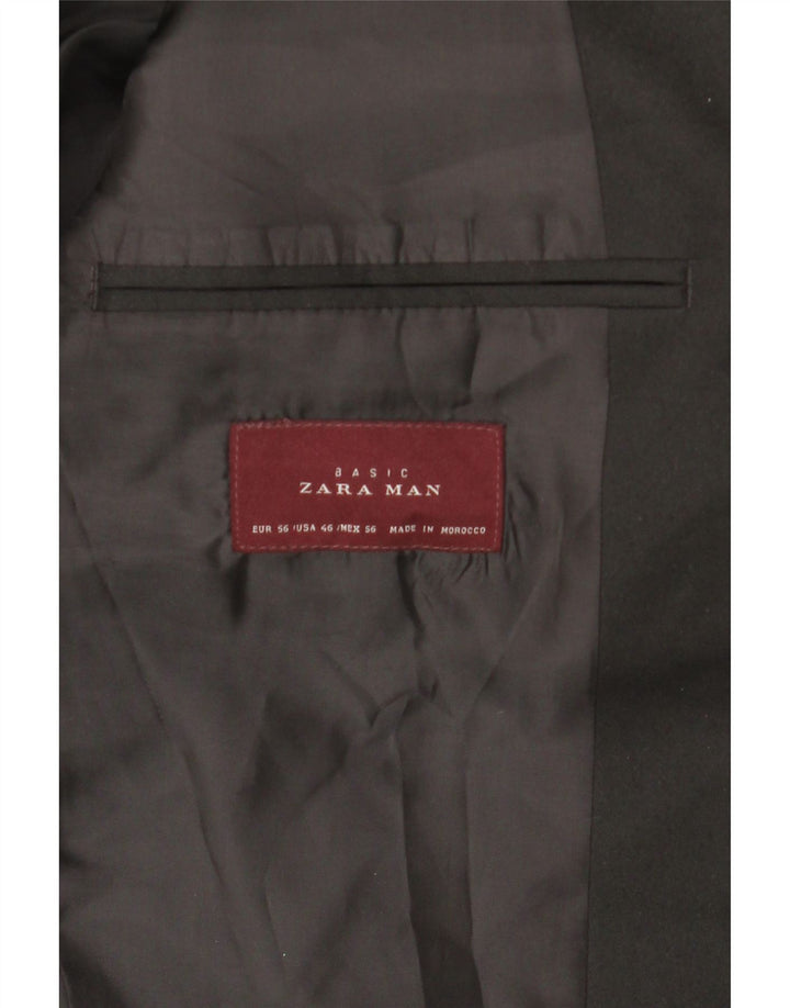 Jaqueta blazer masculina Zara com 1 botão EU 56 XL preta