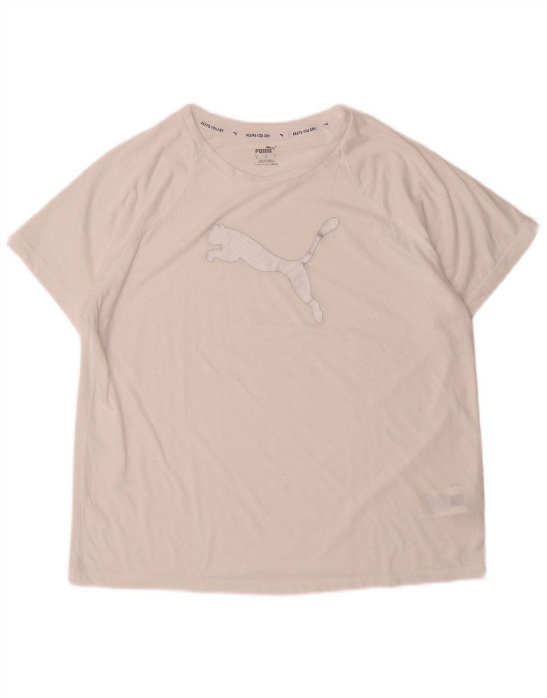 Puma Mens Graphic T-Shirt Top Grande Poliéster Branco