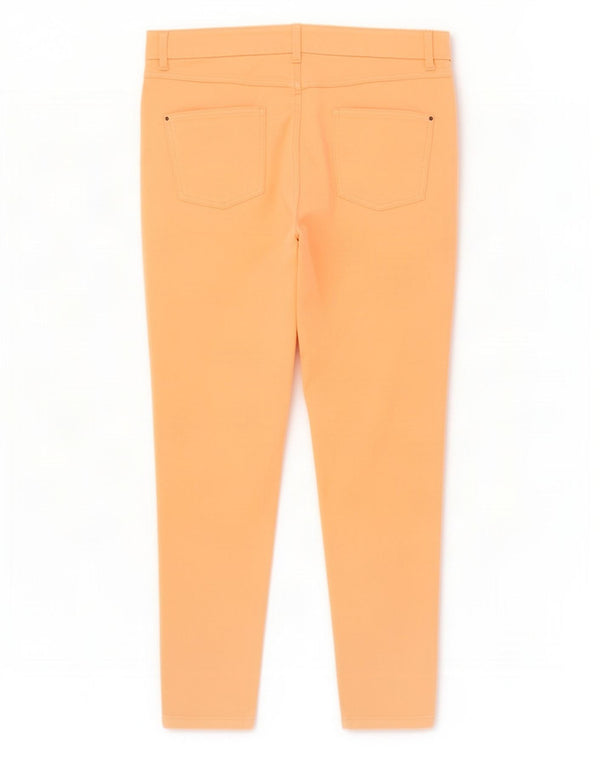 Calça feminina skinny casual Marks & Spencer Reino Unido 20 2XL W38 L30 laranja