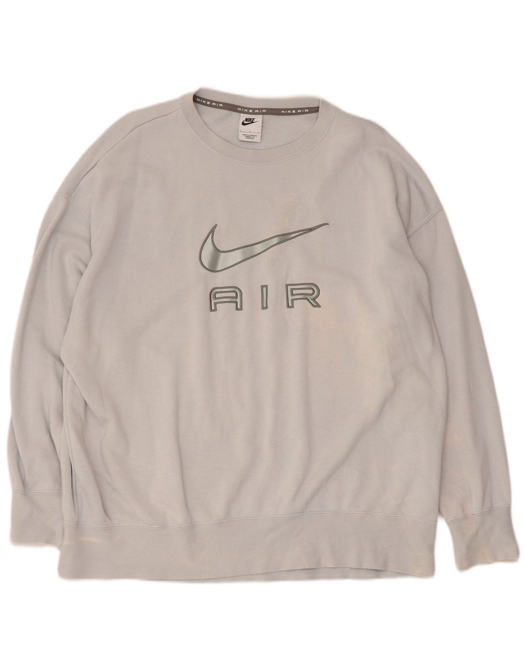 Moletom gráfico masculino Nike Jumper grande algodão azul