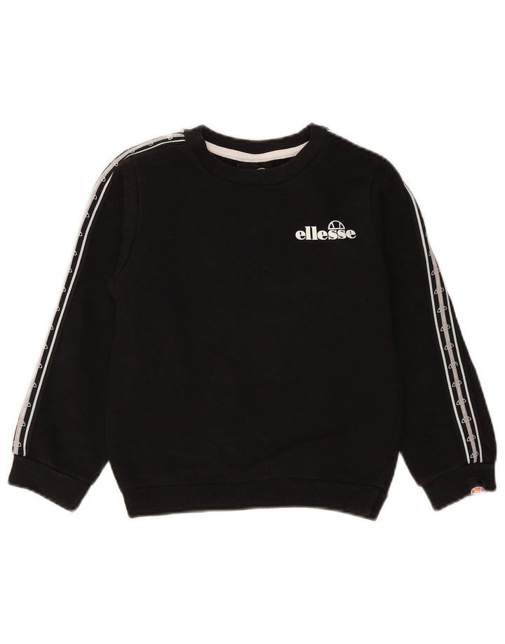 Suéter gráfico ELLESSE para meninos 5-6 anos algodão preto