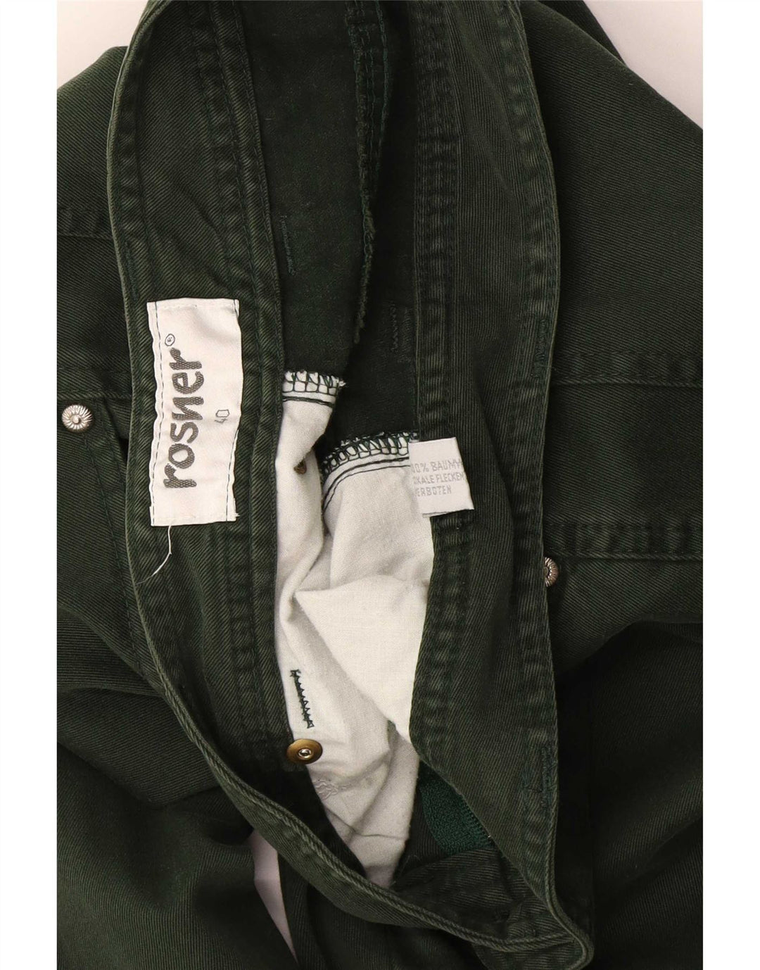 Rosner Jeans Cônicos Femininos EU 40 Médio W30 L29 Algodão Verde
