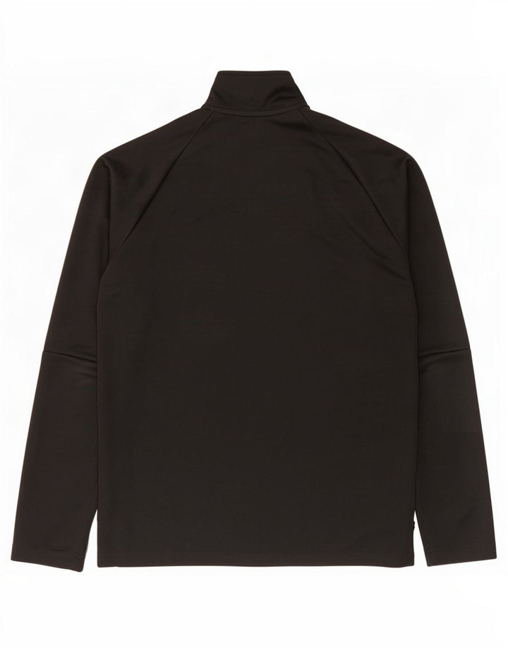 Adidas Mens Climalite Zip Neck Pullover Treino Top Médio Preto