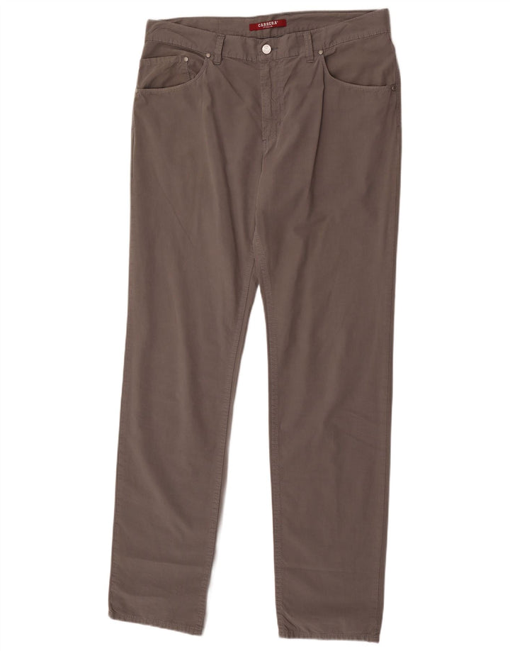 Carrera Mens Regular Fit Calça Casual W36 L34 Algodão Cinza
