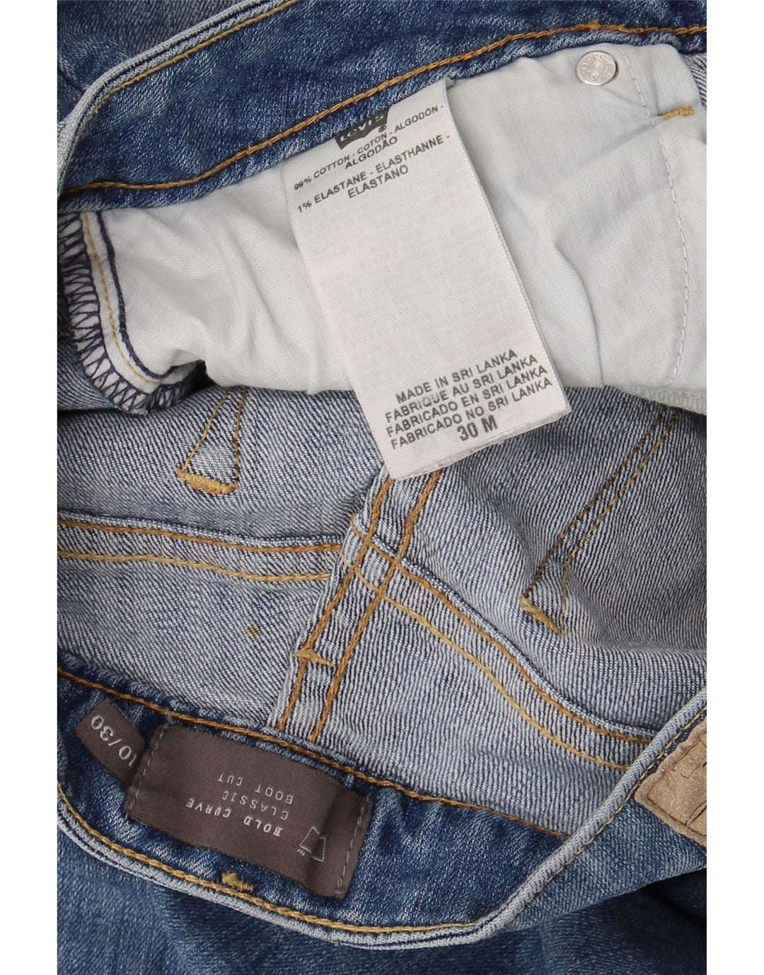 Jeans feminino Levi's Bold Curve Classic Fit Bootcut W30 L30 Azul Algodão