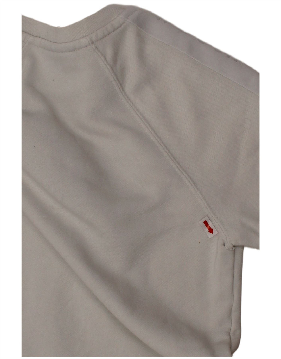 NIKE Boys Swoosh Standard Fit moletom jumper 8-9 anos pequeno branco