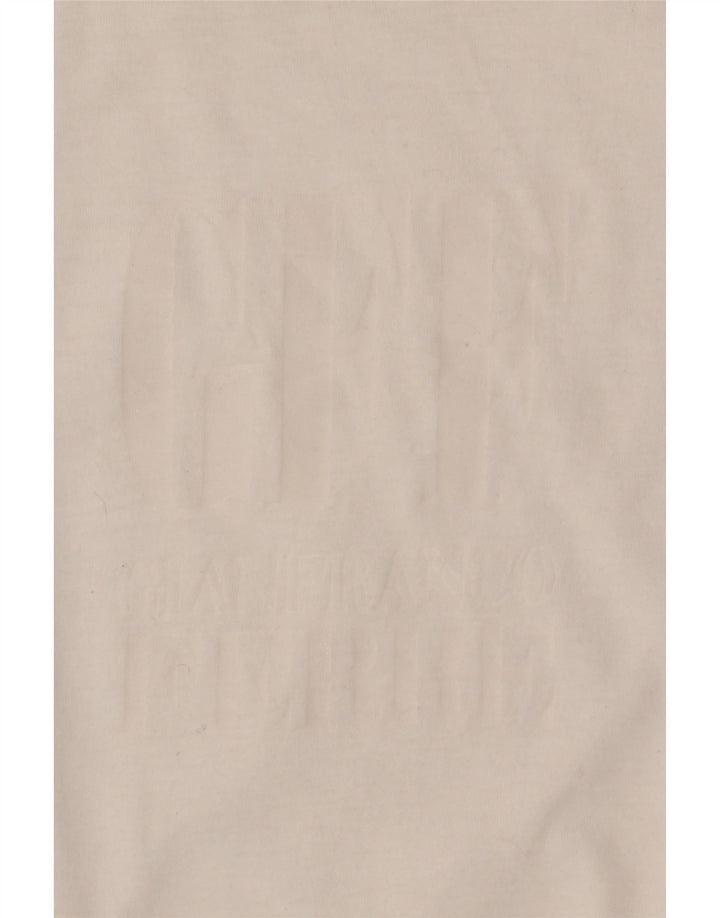 Camiseta gráfica masculina Gianfranco Ferre Top médio algodão branco