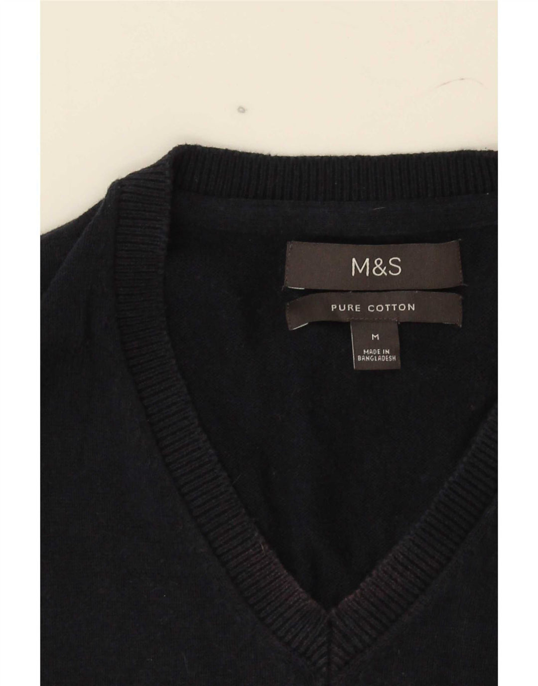 Regata masculina Marks & Spencer com colete médio de algodão azul marinho