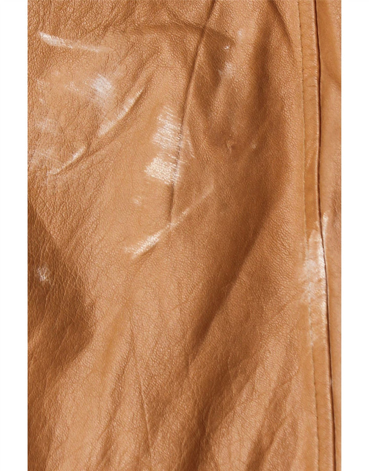 Casaco de couro masculino vintage IT 50 grande couro marrom