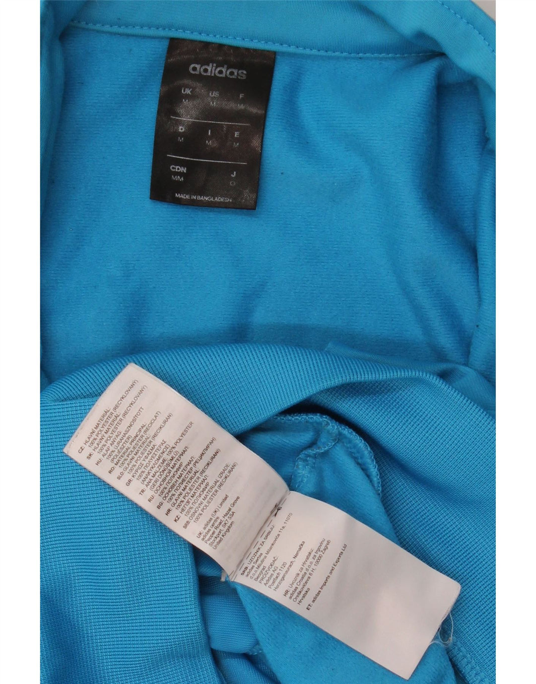 Adidas Mens Graphic Tracksuit Top Jacket Médio Azul Colorblock Poliéster