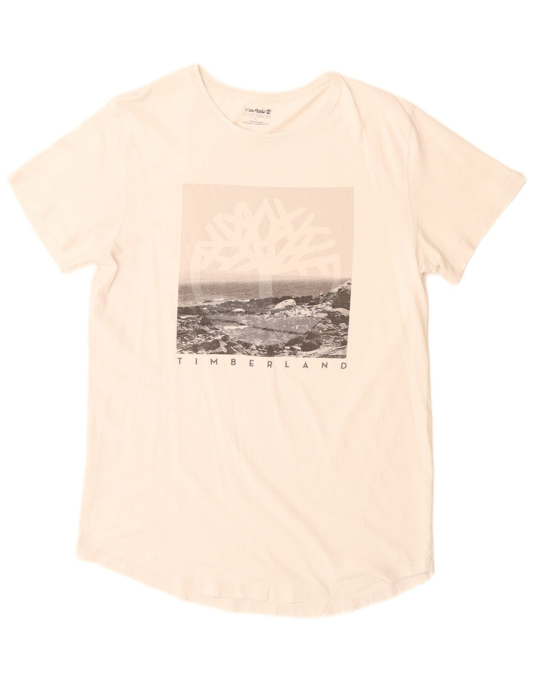 Camiseta masculina Timberland Graphic Top médio algodão branco