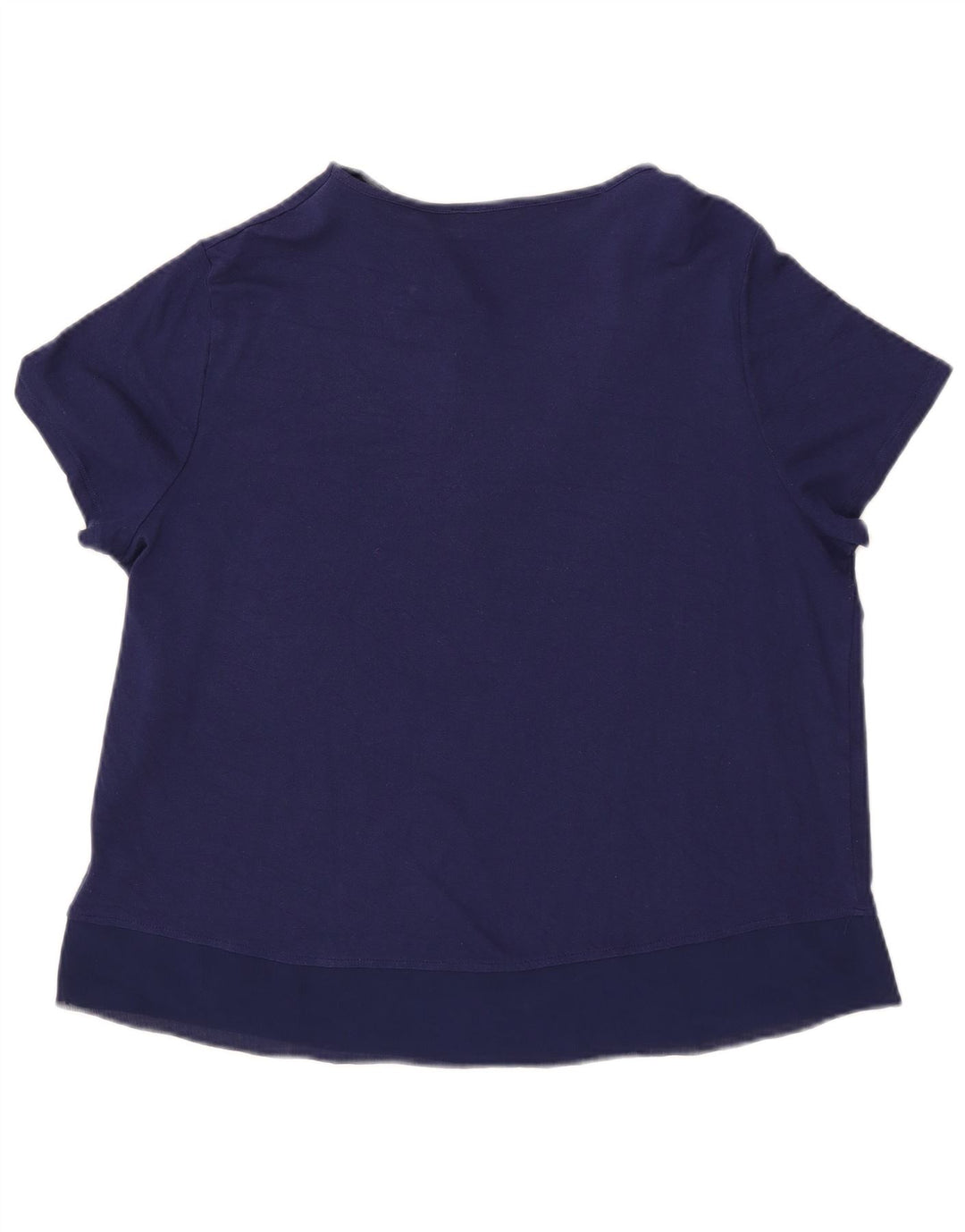 Blusa feminina Marks & Spencer UK 16 grande viscose azul marinho