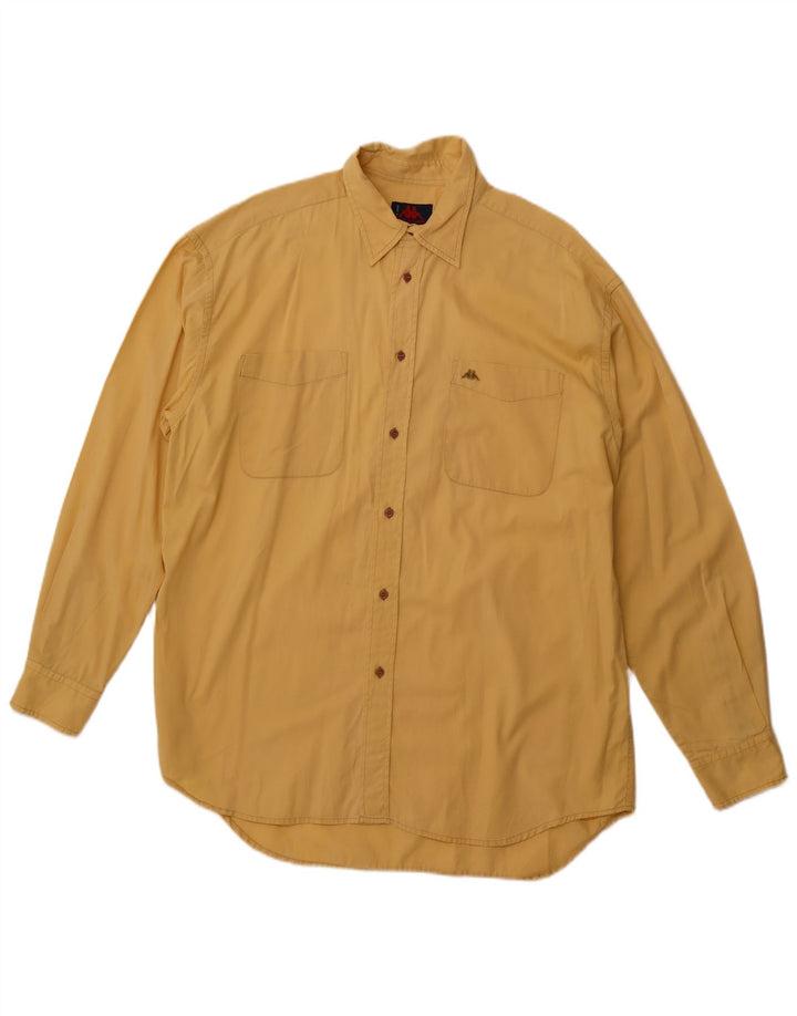 Camisa masculina KAPPA grande algodão amarelo