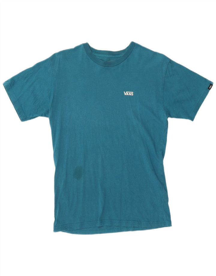 Camiseta Vans Feminina Classic Fit Top UK 10 Pequeno Azul Algodão
