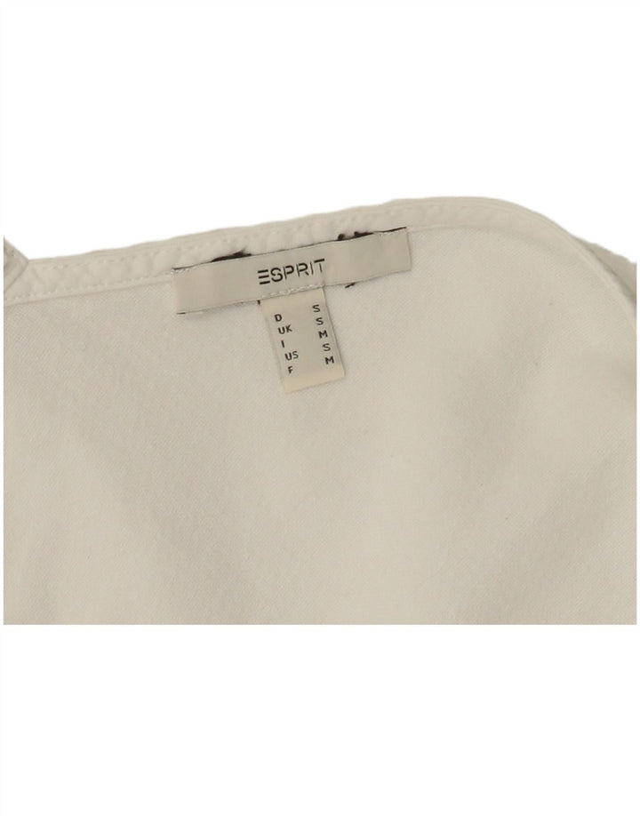 Blusa feminina sem mangas Esprit Reino Unido 10 pequena branca