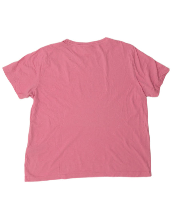 Camiseta feminina estampada Champion UK 20 2XL algodão rosa