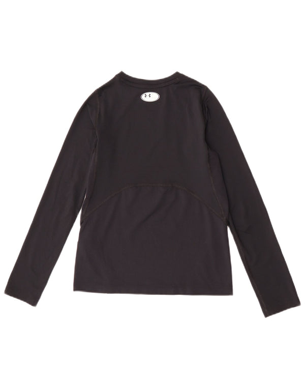Under Armour Girls Heat Gear Top manga comprida 9-10 anos médio preto