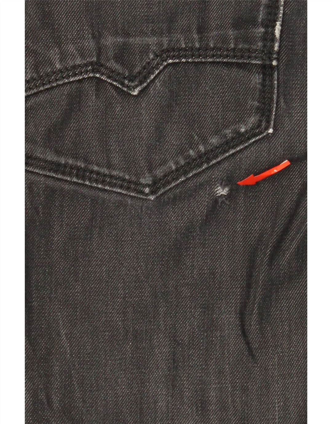 Jeans retos femininos HUGO BOSS W33 L32 algodão cinza