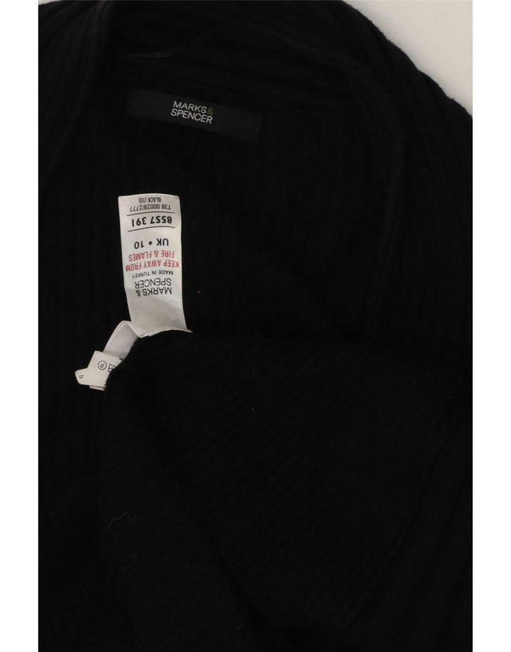 Marks & Spencer Suéter feminino Longline Open Cardigan Reino Unido 10 Pequeno Preto