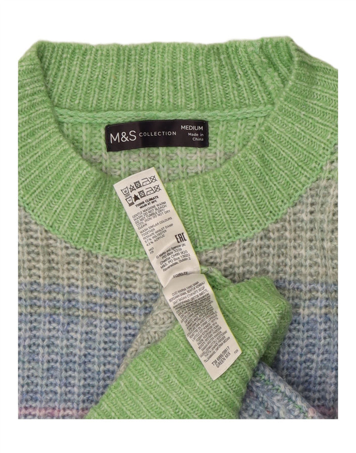 Suéter feminino Marks & Spencer com gola redonda Reino Unido 14 médio multicolorido