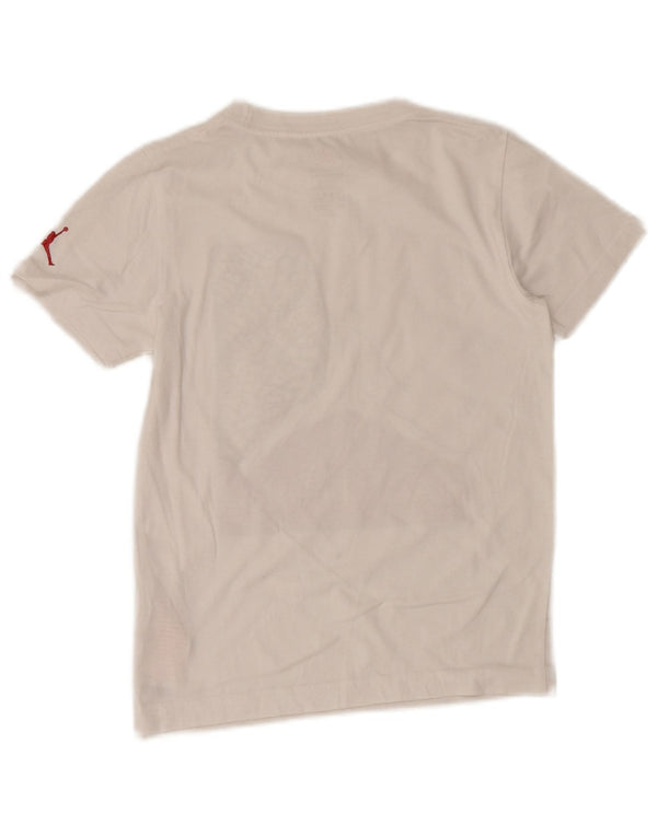 Camiseta gráfica Jordan Boys Top 8-9 anos pequeno algodão branco
