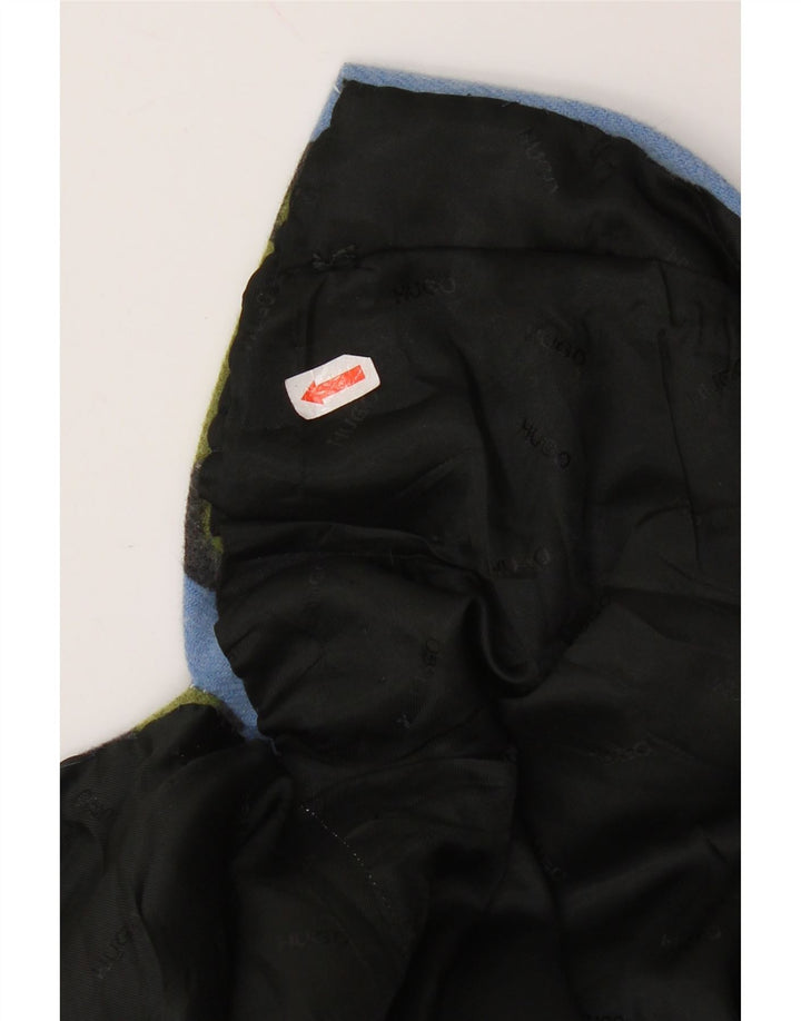 Saia reta feminina vintage W36 XL azul floral