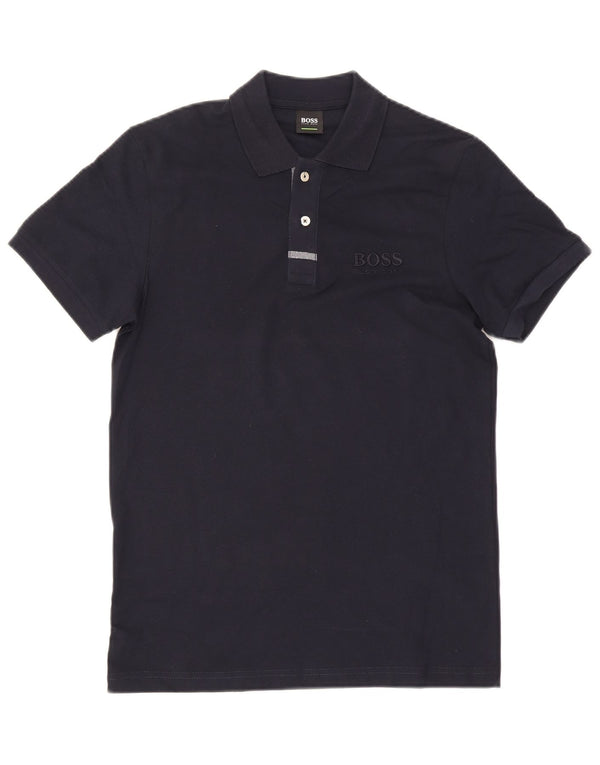 Camisa polo masculina Hugo Boss azul marinho médio
