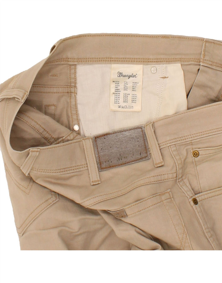 WRANGLER Mens Straight Cropped Trousers W34 L26 Beige Cotton Vintage Wrangler and Second-Hand Wrangler from Messina Hembry 