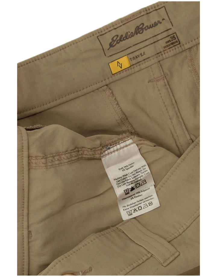 EDDIE BAUER Mens Chino Shorts W35 Grande Bege Nylon