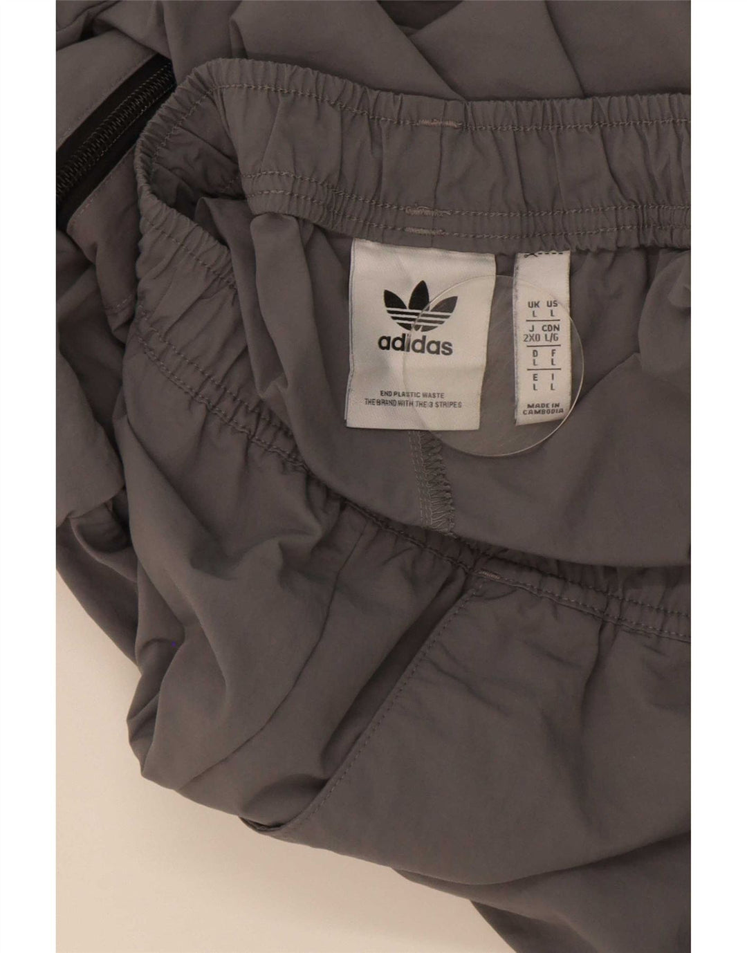 Adidas Mens Cargo Calças de treino Joggers Grande Cinza Poliamida