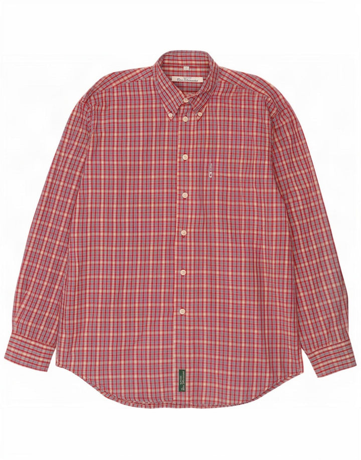 Camisa masculina Ben Sherman xadrez vermelho médio