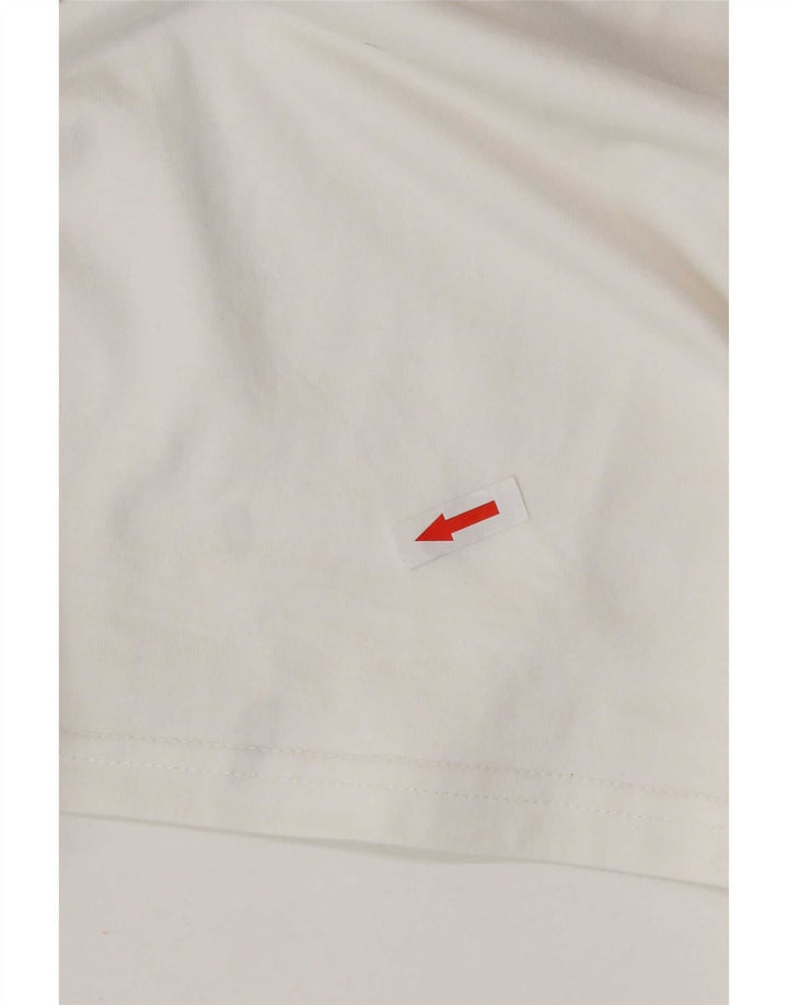 Converse Mens Graphic T-Shirt Top Grande Algodão Branco