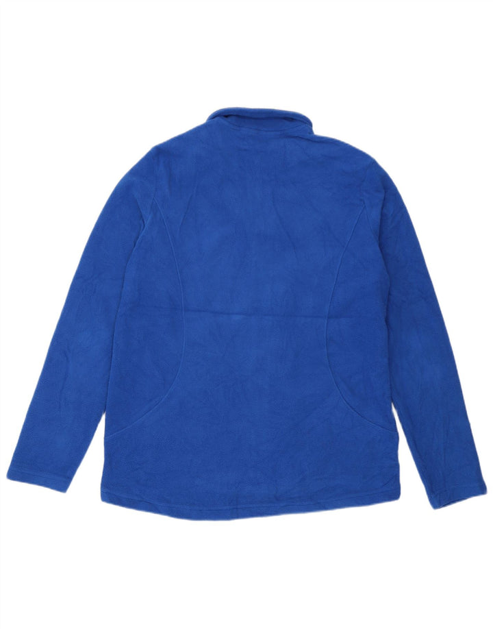 Jaqueta de lã feminina Marks & Spencer Reino Unido 14 grande poliéster azul