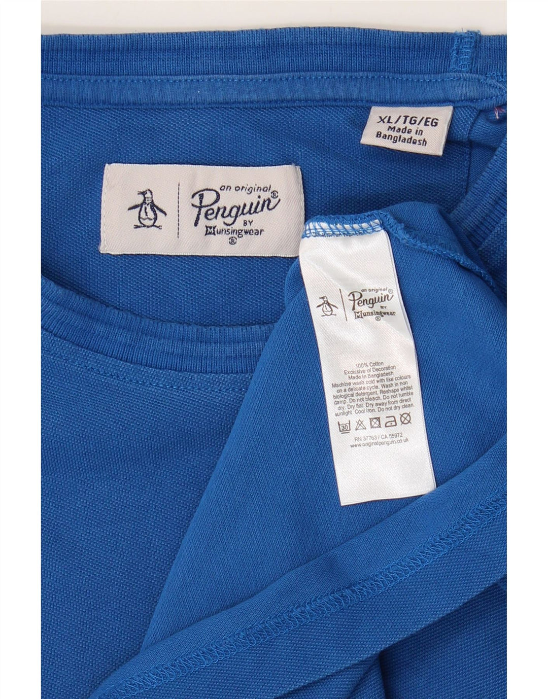 Camiseta masculina Penguin Top XL algodão azul